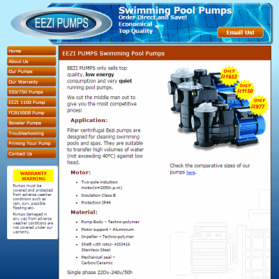 Durban Swimming Pool Pumps web page